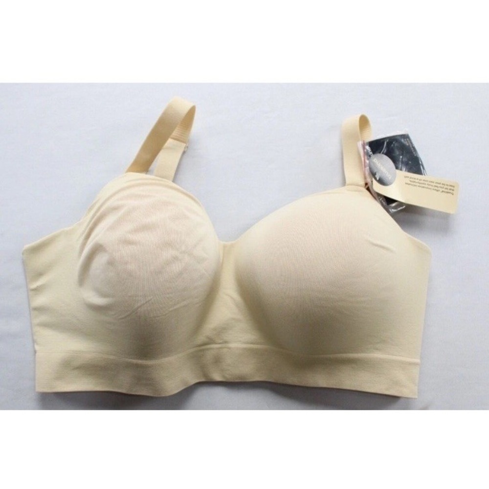 Truekind Supportive Comfort Wireless Shaping Bra Beige Size 3 XL NWT